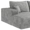 Homeroots 107" Gray Corduroy Modular Compression Foam Sofa With Toss Pillows 712959 - alternate 2