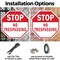 Signmission Stop No Trespassing, 6 Inch X 6 Inch, Plastic Sign OC-P-6-265 - alternate 4
