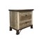 Homeroots 27" Brown Two Drawer Nightstand 527058 - alternate 1