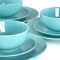 Elama Luna 18 Piece Porcelain Dinnerware Set in Blue EL-LUNA18-BLUE - alternate 7