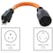 Ac Works Plug Adapter, STW, L5-20R, 5-15P, 1 ft., Orange S515L520-012 - alternate 2