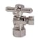 Westbrass Angle Stop, 5/8" OD x 3/8" OD, 1/4-Turn Cross Handle in Satin Nickel D105BX-07 - alternate 5