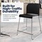 Flash Furniture Commercial Plastic Stack Stool with Contoured Back and Sled Base in Black RUT-239AH-CS-BK-CHR-GG - alternate 5