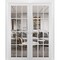 Sartodoors Solid French Double Clear Glass Doors 12 Lites, Felicia 3355 White Silk, Single Regural Panel Fram FELICIA3355DD-WS-60 - alternate 1