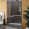 Fab Glass And Mirror Frameless Double Sliding Shower Door Portofino Series Adjustable 56-60in Width x 79in Height SHPR60X79MB - alternate 5