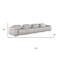 Homeroots 175" Light Gray Top Grain Leather Reclining USB Sofa And Storage 643719 - alternate 3