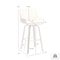 Armen Living Tyler 26" Counter Height Swivel Cream Faux Leather and Walnut Wood Bar Stool LCTYBACRWA26 - alternate 4