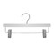 Nahanco 14in Low Gloss White Wooden Skirt/Pant Hanger, 100PK 21114RC - alternate 1