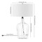 Homeroots 24" Clear Glass Table Lamp With White Drum Shade 524511 - alternate 3