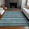 Homeroots 3' X 5' Teal Blue Ivory And Gray Southwestern Washable Indoor Outdoor Area Rug 582860 - alternate 7