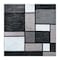World Rug Gallery Contemporary Modern Boxes Design Soft Area Rug 6 ft 6 in x 6 ft 6 in Square Gray 106GRAY6SQ - alternate 4