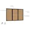 Ghent 3 Door Enclosed Natural Cork Bulletin Board, Bronze Aluminum Frame, 4'H x 8'W PB34896K - alternate 3