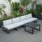 Leisuremod Chelsea 5-Pc Aluminum Outdoor Sectional Set with Coffee Table, 6-Person, Weatherproof CSTBL-4LGR - alternate 3