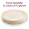 Smarty Had A Party 7.5" Ivory with Gold Harmony Rim Plastic Appetizer/Salad Plates (120 plates), 120PK 647G-CASE - alternate 6