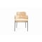 Homeroots Beige and Gunmetal Boucle and Steel Dining Arm Chair 719094 - alternate 1