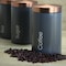 Megachef Essential Kitchen Storage 3 Piece Sugar, Coffee and Tea Canister Set in Matte Gray MC-311G - alternate 4