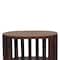 Homeroots 22" Chestnut Solid Wood Oval Two Shelf Nightstand 651534 - alternate 4