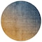 Homeroots 8' Gold Round Ombre Washable Indoor Outdoor Area Rug 563714 - alternate 5