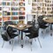 Regency Square Kee Adjustable Classroom Table W/ 4 Andy Stack Chairs, 30 in W, 30 in L, Noble Oak TB3030NOAPBK40BK - alternate 5