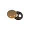 Raco 3-7/8 in. Dia Brass Duplex Cover with Lift Lids, Round 6249 - alternate 2