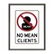 Homeroots No Mean Clients Framed Art Black Picture Frame Print Wall Art 474089 - alternate 1