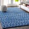 Jonathan Y Moroccan HYPE Boho Vintage Diamond Blue/White 4 ft. x 6 ft. Area Rug MOH101A-4 - alternate 1