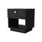Homeroots 20" Black Wood One Drawer Nightstand with Integrated Tech 518174 - alternate 1