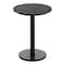 Flash Furniture Commercial 24" Black Faux Marble HPL Tabletop with Black Table Height RD Base ST-RD24-BKMAR-TR18-GG - alternate 1