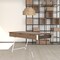 Homeroots 63" Walnut and Chrome Rectangular Writing Desk With Three Drawers 482421 - alternate 3