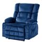 Homeroots 38" Blue Tufted Velvet Heated Massage Lift Assist Recliner With USB 718903 - alternate 8