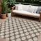 Homeroots 8' X 10' Brown And Beige Polka Dot Washable Indoor Outdoor Area Rug 595214 - alternate 1