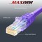 Maximm Cat6 Round LAN Patch Cable 25ft, Purple, 10PK CAT6743 - alternate 3