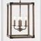 Jonathan Y Magnolia 12.13" 4-Light Adjustable Iron Rustic Farmhouse LED Pendant, Brown JYL7475A - alternate 9