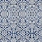 Homeroots 5' X 8' Navy Blue And Ivory Damask Washable Indoor Outdoor Area Rug 595170 - alternate 5