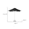 Homeroots 8ft Black Polyester Square Market Patio Umbrella 491960 - alternate 3