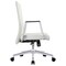 Leisuremod Aleen Office Chair in Upholstered Leather and Iron Frame with Swivel and Tilt, White AO19WL - alternate 7