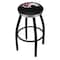 Holland Bar Stool Co 36" Blk Wrinkle Southern Illinois Swivel Bar Stool, Chrome Ring L8B2C36SouIll - alternate 1