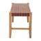 Homeroots 48in Brown Faux Leather and Solid Wood Upholstered Bench 668865 - alternate 2