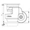 Zoro Select Leveling Caster, 2200 lb.Load, Black Wheel HRSP-POA 72G - alternate 2