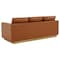 Leisuremod Nervo Upholstered Leather Sofa with Gold Frame, Cognac Tan NS83BR-L - alternate 4