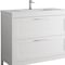 Homeroots 40" White Wood Freestanding Bathroom Vanity With White Sink And Two Drawers 627402 - alternate 5