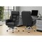 Monarch Specialties Office Chair, Adjustable Height, Armrests, Ergonomic, Swivel, Desk, Blk Leather Look, Chrome Metal I 7275 - alternate 3