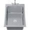 Amgood 16 in. x 20 in. x 12 in. Stainless Steel 1 Compartment Drop-In Sink with Faucet. NSF AMG SINK DIS S1C-162010-F-Z - alternate 2