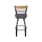 Holland Bar Stool Co Eleanor 30in Swivel Bar Stool with Bronze Finish, Medium Back and Graph Coal Seat 880 - alternate 5