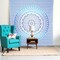 Homeroots 92" X 84" Blue And White Mandala Cotton Hanging Tapestry 397400 - alternate 2