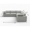 Homeroots Light Gray Linen Blend Modular L Shaped Five Piece Corner Sectional 716923 - alternate 6