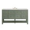 James Martin Vanities Breckenridge 60 in. Single Vanity, Smokey Celadon, w/ 3 CM Eternal Jasmine Pearl Quartz Top 330-V60S-SC-3EJP - alternate 1