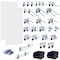 Triton Products 30 pc LocHook Assortment & Hanging Bin System W/ (2) 18" W x 36" H White Steel Square Hole Pegboards LB18-CK - alternate 1