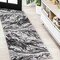 Jonathan Y Swirl Marbled Abstract Black/Ivory 2 ft. x 8 ft. Runner Rug SOR203E-28 - alternate 1