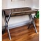 Homeroots 36" Brown and Silver Writing Desk With Two Drawers 286397 - alternate 4
